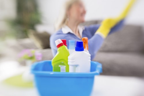 Technician preparing a deep carpet cleaning service in Kennington