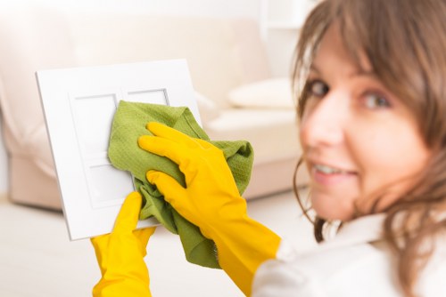Cleaning newly renovated kitchen surfaces after building work in Kennington